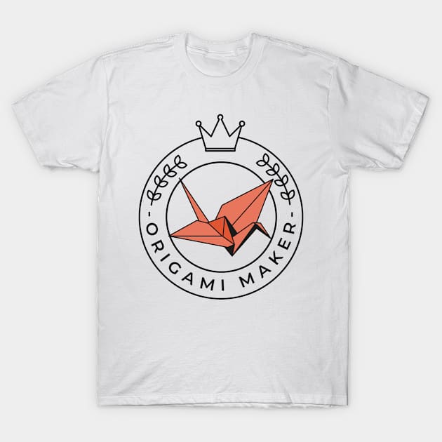 Origami Crane maker Cranes Gift T-Shirt by Jackys Design Room